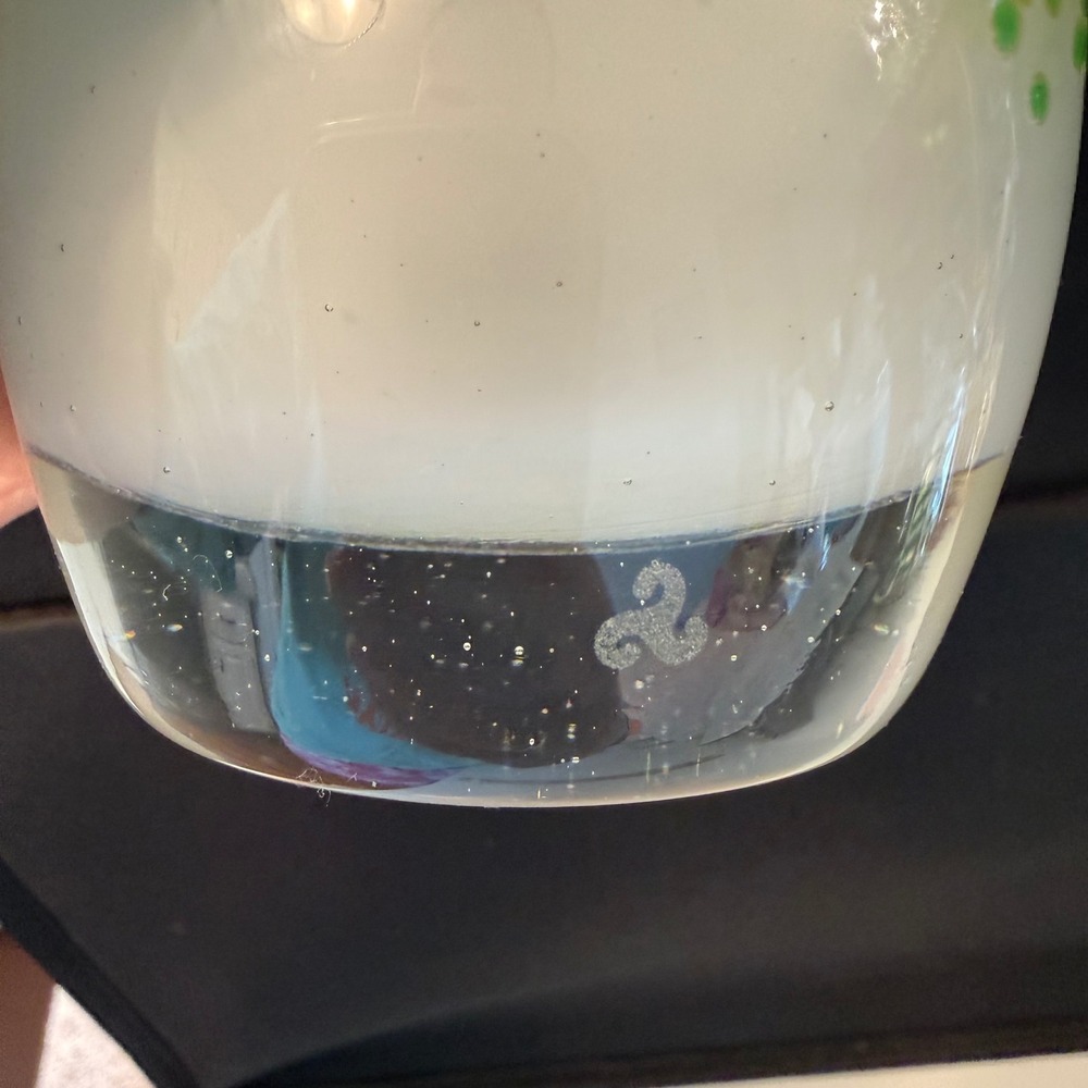 GLASSYBABY Magnificent Hand Blown Glass Votive Candle Holder Green Blue 3.5" NEW - Picture 8 of 13